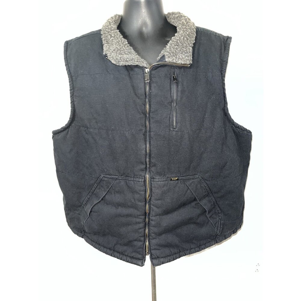 Lee Premium Select Workwear Sherpa Lined Vest Men Xxl 2xl Black